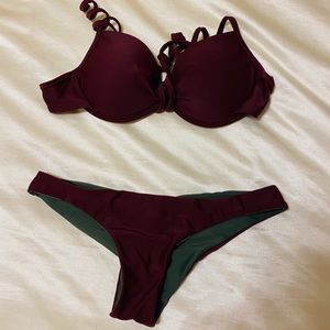 Tillys Burgundy swimsuit